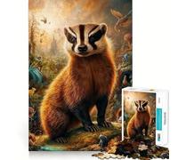 Puzzle stravagante del tasso del miele da 1000 pezzi,gioco di memoria,taglio di alta precisione,sfida interattiva per la mente per la casa (38x26cm)