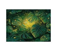 Puzzle stravagante di Monstera per adulti, 500 pezzi, puzzle in legno botanico tropicale, decorazione alla moda per l'intrattenimento domestico