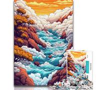 Puzzle stravaganti del mare di nuvole per adolescenti, 1000 puzzle, giocattoli educativi per l'apprendimento, giochi per famiglie, regali e compleanni unici (50x75cm)