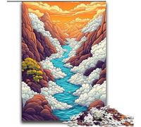 Puzzle stravaganti "Mare di nuvole" da 2000 pezzi per adolescenti, giochi educativi fai da te con poster abbinato e foglio di quiz per età 14+ (70x100cm)