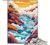 Puzzle stravaganti "Mare di nuvole" per adulti, 1000 pezzi, modelli da assemblare, attività divertenti da fare a casa, regalo di compleanno, regali da viaggio (26x38cm)