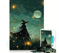 Puzzle "Strega tra le lucciole" da 1000 pezzi,gioco di abilità mentale,taglio laser di alta qualità,esercizio mentale per momenti di tranquillità a casa (50x75cm)