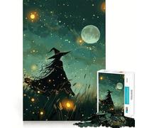 Puzzle "Strega tra le lucciole" da 1000 pezzi Gioco stimolante per la mente Incastro perfetto Divertimento accogliente in casa per tutti (38x52cm)