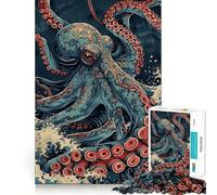 Puzzle subacqueo a forma di polpo per adulti, 1000 pezzi, rompicapo rilassante, assemblaggio immagini, regalo di Natale (38x52cm)