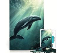 Puzzle subacqueo con delfini e focene, 1000 pezzi, ideale per ragazzi, per migliorare la memoria, rilassarsi e divertirsi Dimensioni precise, regalo creativo (38x52cm)