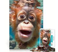 Puzzle subacqueo con oranghi per adulti, 1000 pezzi, rompicapo rilassante, immagine da assemblare, regalo di Natale (50x75cm)