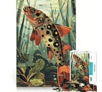 Puzzle subacqueo con pesci maculati per ragazzi, 1000 pezzi, gioco di abilità mentale, design semplice e divertente, assemblaggio, regalo memorabile 38x26cm