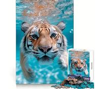 Puzzle subacqueo con tigre che nuota, 1000 pezzi, gioco intelligente antistress, assemblaggio, regalo speciale 50x75cm