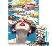 Puzzle subacqueo Pesci per ragazzi, 1000 pezzi, stimola la memoria, allevia la tensione, con bordi precisi, opera d'arte (38x52cm)