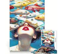 Puzzle subacqueo Pesci per ragazzi, 1000 pezzi, stimola la memoria, allevia la tensione, con bordi precisi, opera d'arte (38x52cm)