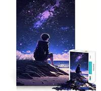 Puzzle "Sulla spiaggia" per ragazzi, 1000 pezzi, gioco intelligente per tutta la famiglia, assemblaggio con motivo a tema Babbo Natale (50x75cm)