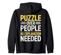 Puzzle sulle Persone Nessuna spiegazione necessaria Felpa con Cappuccio