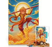 Puzzle Sun Wukong da 1000 pezzi per adolescenti, gioco cognitivo, divertimento lento, bordo premium, Babbo Natale, scegli 38x26cm