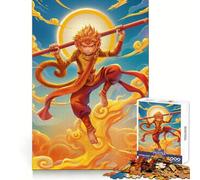 Puzzle Sun Wukong da 1000 pezzi per adolescenti, gioco cognitivo, divertimento lento, bordo premium, Babbo Natale, scegli 38x26cm