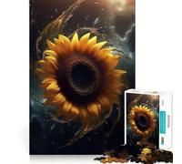 Puzzle "Sunflower Blackhole Space" da 1000 pezzi per adulti, gioco di allenamento mentale, svago leggero, design da assemblare, regalo stagionale 50x75cm
