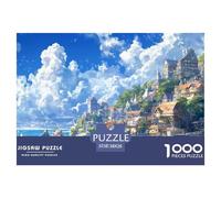 Puzzle Sunset at The Harbor A 1000 Pezzi Per Adulti,Seaside Town Gioco Diabilità Impossibile Puzzle Arte Giochi Rilassamento E Intelligenza Arredamento Domestico 38x26cm/1000pcs