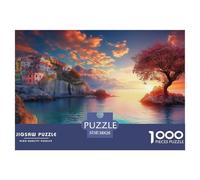 Puzzle Sunset at The Harbor Da 1000 Pezzi, Puzzle Gulf Town Adulti, Gioco Diabilità Impossibile Puzzle Arte Giochi Rilassamento E Intelligenza Regalo Per Amore E Amico 38x26cm/1000pcs
