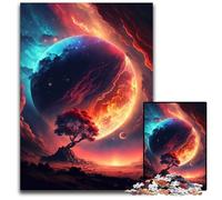 Puzzle Sunset Fantasy da 1000 pezzi per adulti, puzzle in legno Relax & Challenge, decorazioni per la casa colorate, amici, 50x75cm/19,68x29,52 pollici