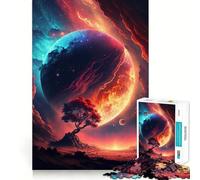 Puzzle Sunset Fantasy da 1000 pezzi per adulti, regalo, gioco di abilità mentale, divertimento tranquillo, design da assemblare, 38x52cm