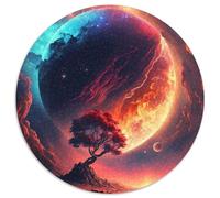 Puzzle Sunset Fantasy per adulti, 1000 pezzi, puzzle rotondo, attività per famiglie, rompicapo, decorazione per la casa, regalo di Natale (67,5x67,5cm)