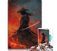 Puzzle Sunset Ninja per adulti da 1000 pezzi, difficili da completare ma divertenti e umoristici, con poster abbinato e foglio di quiz, 38x26cm