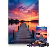 Puzzle Sunset Pier per ragazzi, 1000 pezzi, gioco di logica, passatempo per la casa, taglio preciso, regalo per le festività 38x52cm