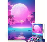 Puzzle Sunset Synth Serenity da 1000 pezzi per adulti, gioco di logica e intrattenimento rilassante, pezzo di alta qualità 38x52cm