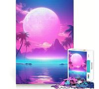 Puzzle Sunset Synth Serenity da 1000 pezzi per adulti, gioco di logica e intrattenimento rilassante, pezzo di alta qualità 38x52cm