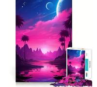 Puzzle Sunset Synthwave Reverie per adolescenti, 1000 pezzi, gioco di logica, passatempo per la casa, taglio preciso, regalo per le festività 50x75cm