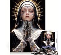 Puzzle "Suora Ribelle" da 1000 pezzi per adolescenti, gioco di logica fine, facile da usare, bordi precisi, regalo per le feste (50x75cm)