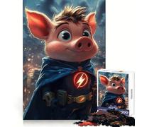Puzzle Super Pig Hero da 1000 pezzi per adulti, gioco di logica puro, momento di relax, taglio preciso, regalo affettuoso 38x52cm
