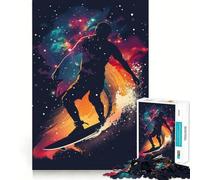 Puzzle Surf Galaxy Silhouette da 1000 pezzi per adulti, gioco stimolante per la mente, per momenti di relax, arte da collezione con ritagli nitidi 38x26cm
