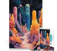 Puzzle surreale "Canyon cosmico" da 1000 pezzi per adolescenti, stimola la memoria, rilassante e divertente, con un design accattivante e una piacevole sorpresa 50x75cm