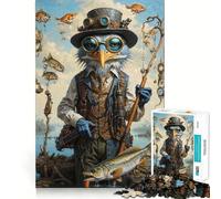 Puzzle surreale con airone blu che pesca, 1000 pezzi, per adolescenti, gioco per allenare la mente, rilassante, evasione artistica, regalo premuroso 50x75cm