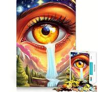 Puzzle surreale con cascata e paesaggio per ragazzi, 1000 pezzi, gioco stimolante e rilassante, taglio preciso, 50x75cm