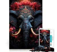 Puzzle surreale con elefante per ragazzi, 1000 pezzi, per migliorare la memoria, per il tempo libero a casa, con bordi precisi, 50x75cm