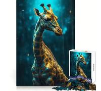 Puzzle surreale con giraffa, 1000 pezzi, per ragazzi Gioco di logica, momento di relax, design elegante, regalo perfetto 50x75cm
