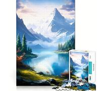 Puzzle surreale con paesaggio innevato, 1000 pezzi, per ragazzi, gioco intelligente e rilassante, assemblaggio di motivi, lista dei desideri di Babbo Natale 38x52cm