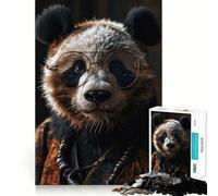 Puzzle surreale con ritratto di panda per adulti, 1000 pezzi, gioco di intelligenza e rilassante, decorazione murale di alta qualità (50x75cm)