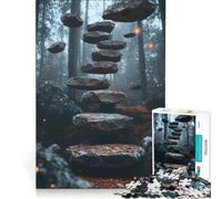 Puzzle surreale da 1000 pezzi Un sentiero nel bosco conduce a una scala Gioco interattivo allena la mente e le mani con pezzi a incastro di forma casuale 38x26cm