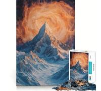 Puzzle surreale di montagna innevata da 1000 pezzi per adulti, gioco di logica e abilità, calma e relax, taglio preciso, regalo sentito 38x52cm
