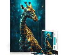 Puzzle surreale giraffa da 1000 pezzi per ragazzi, gioco di logica stimolante per il relax, bordi chiari, sorpresa di compleanno 38x26cm