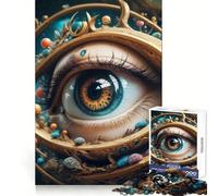 Puzzle surreale "Occhio nello spazio" per adolescenti, 1000 pezzi, stimola la memoria, goditi il gioco lento, bordi puliti, regalo di Natale 38x26cm
