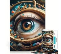 Puzzle surreale "Occhio nello spazio" per adolescenti, 1000 pezzi, stimola la memoria, goditi il gioco lento, bordi puliti, regalo di Natale 38x26cm