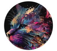 Puzzle surreali astratti a forma di gatto per adulti, 1000 pezzi, rompicapo educativo per adulti, decorazione artistica per casa e ufficio, età 14+ (dimensioni 67,5x67,5 cm)