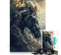 Puzzle surrealista con cavallo da 1000 pezzi per adolescenti, gioco intelligente per il relax mentale, assemblaggio di modelli, lista dei desideri di Babbo Natale 50x75cm