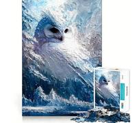 Puzzle "Sussurri del Gufo d'Inverno" da 1000 pezzi,gioco di memoria,divertente,con bordi lisci e incastro perfetto,un modo divertente per riempire le ore vuote (38x52cm)
