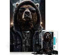 Puzzle Swag Grizzly Bear da 1000 pezzi per adolescenti, gioco di puzzle che stimola la mente, passatempo rilassante, taglio preciso, regalo adorabile 38x52cm