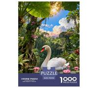 Puzzle Swan 1000 Pezzi Per Bambini E Adulti, Puzzles Con Jungle Paradise, Difficile Sfida, Regalo Originale 70x50cm/1000pcs