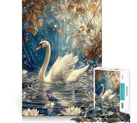 Puzzle Swan Serene da 1000 pezzi per ragazzi, stimola la memoria, rilassante e divertente, con un design accattivante e una piacevole sorpresa 38x26cm
